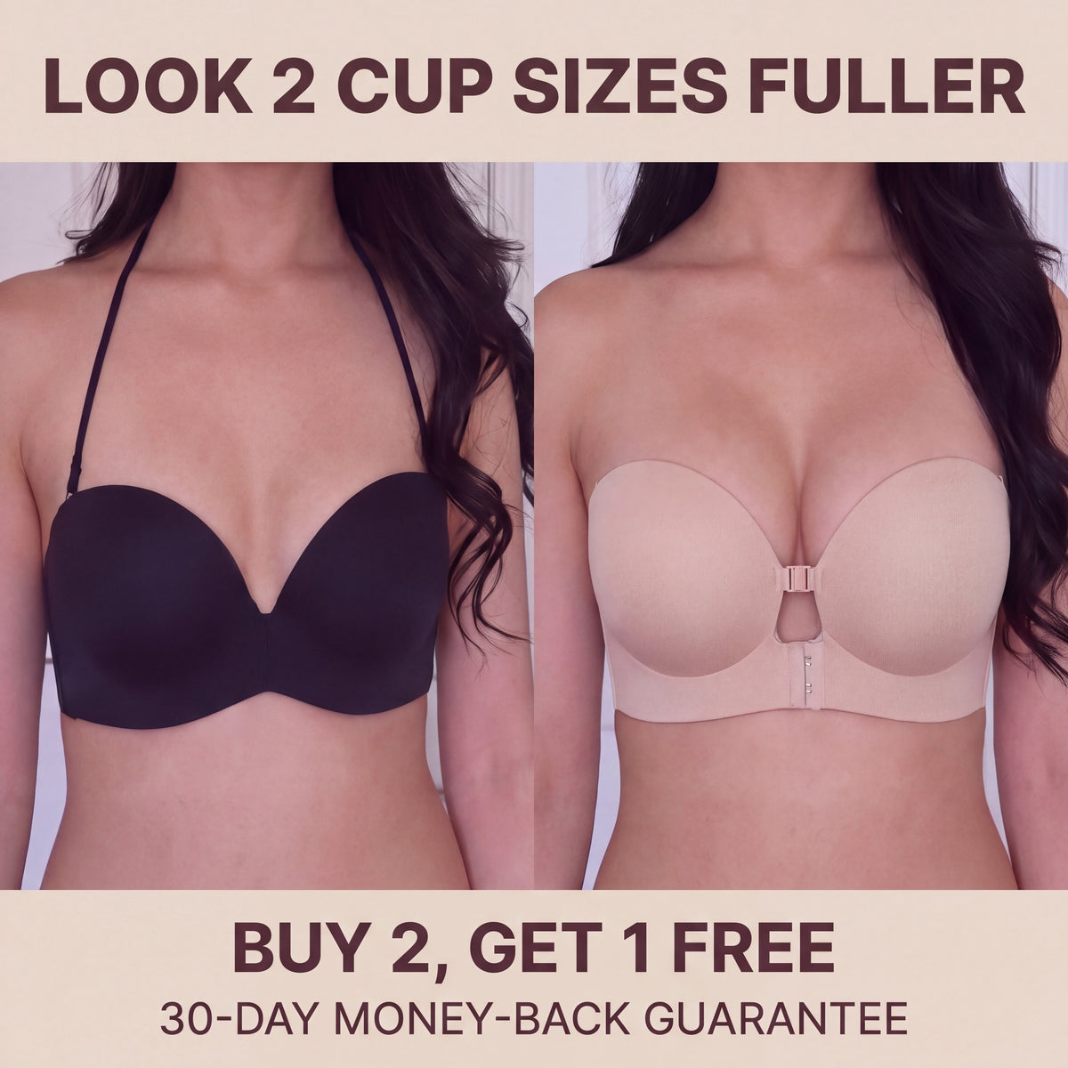 Non-Slip Strapless Push-Up Bra
